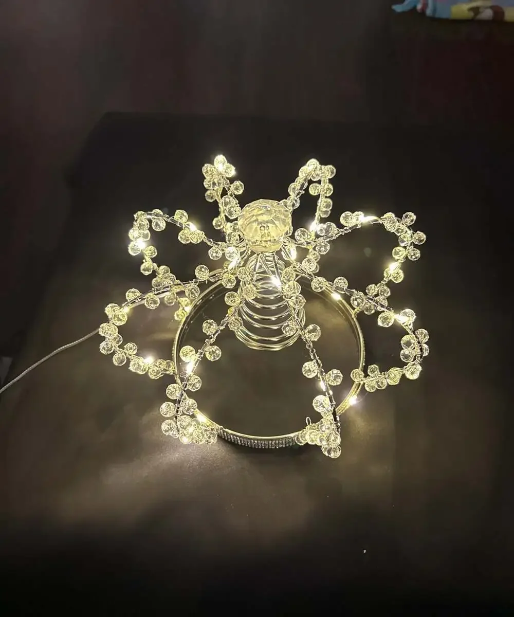 Jeweled Crown Christmas Tree‎ Topper with LED Lights
